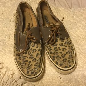 Leopard Print Sperry Top Siders